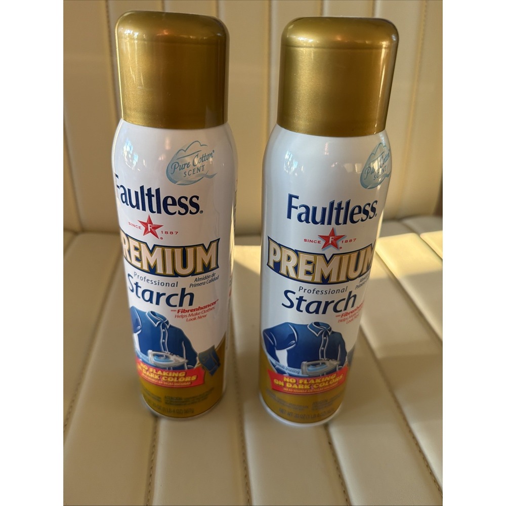 2 Faultless Premium Starch Luxe Finish Ironing Spray Pro Grade All Colors 20oz